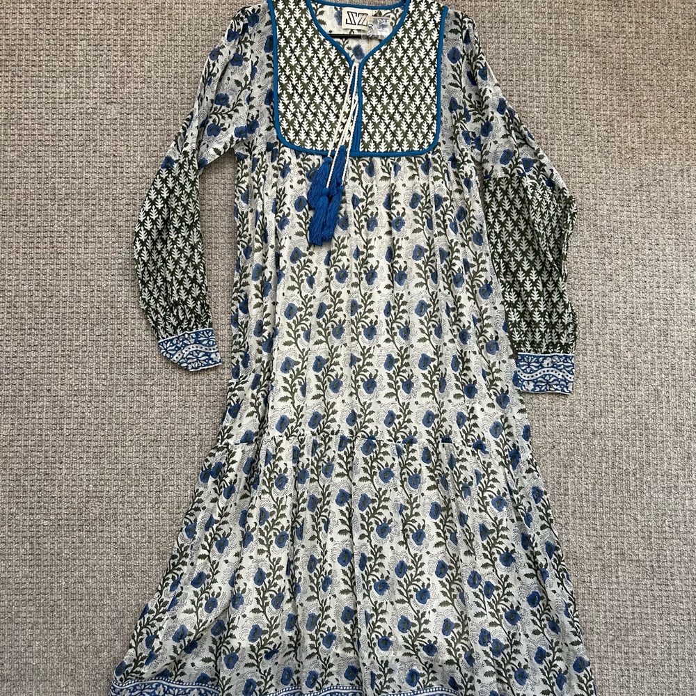 Super cute hand made block fabric dress